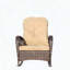 Chaise berçante d'extérieur surdimensionnée en osier avec coussins épais-810021072