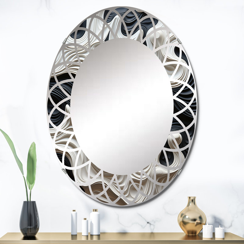 Korser - Miroir mural moderne ovale, 36 po x 24 po