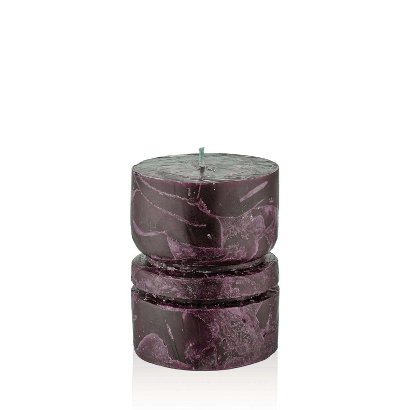 Bougie cylindrique sans parfum, Rouge Bordeaux