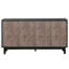 Console Mid-Century Mid-Century Buffet 60 po pour entrée 4 portes à motif de losanges, 2 tablettes réglables, buffet de salon et tablettes élégantes