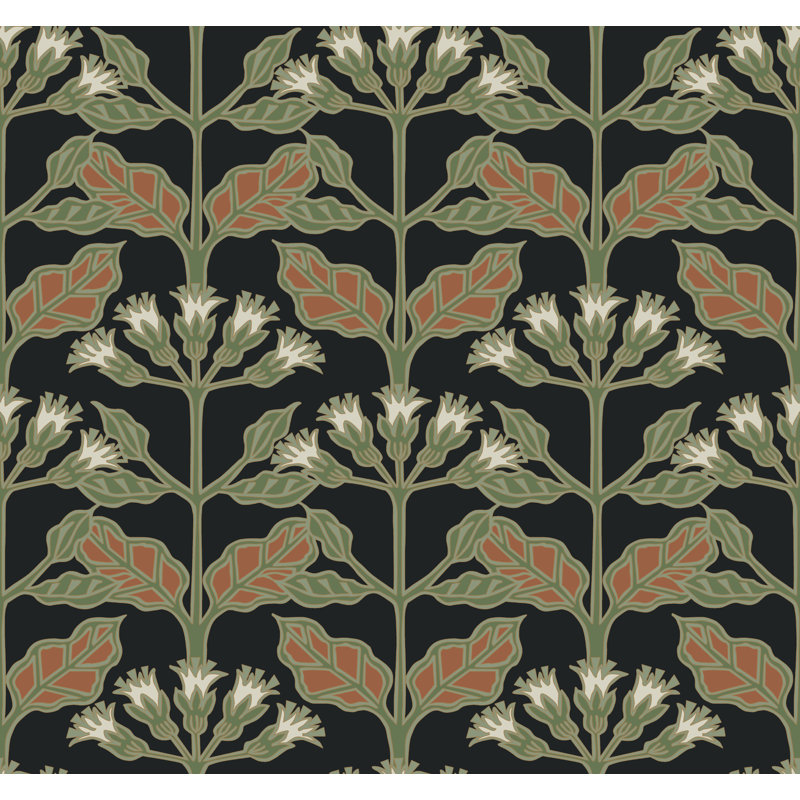 Floral Double Roll, Black/Multi