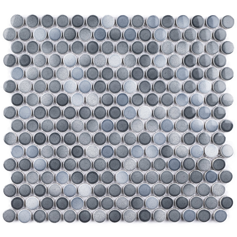 Carrelage mural en porcelaine lustré 12,41 po x 11,46 po Porcetile, Gris
