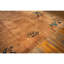 1920s Antique Caramel Field Floral Handknotted Wool Chinese Art Deco Carpet Rug