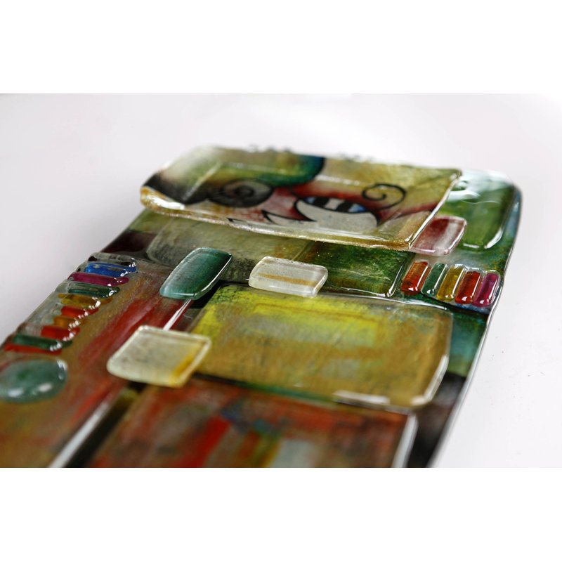 World Menagerie Olu Glass Cheese Board