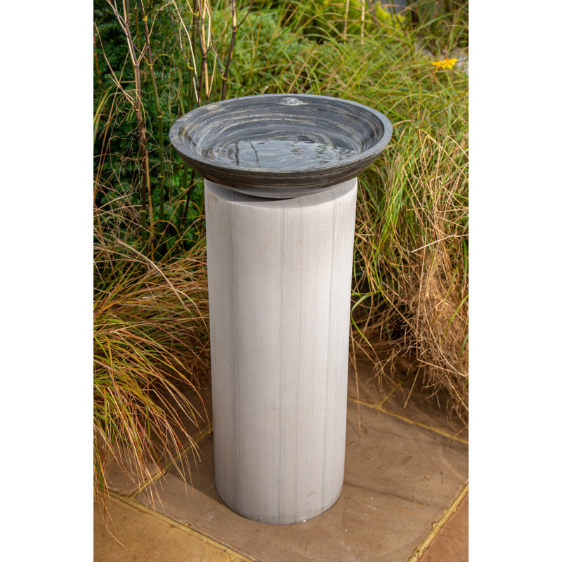 Odie Natural Stone Tiered Birdbath