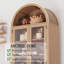 Armoire de cuisine 71 "arquée avec rangement en bois à 6 tablettes avec porte en rotin et tiroir
