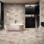 Carreaux de marbre naturel poli 12 x 24 pouces pour décoration murale de couloir et de hall d'entrée, 4 pièces dans un plancher intérieur en pierre
