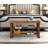 Mccroy Upholstered Bench with Shelves