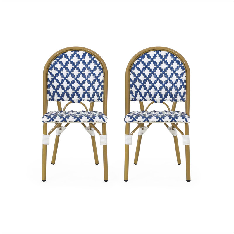 Chaise bistro French, Blue