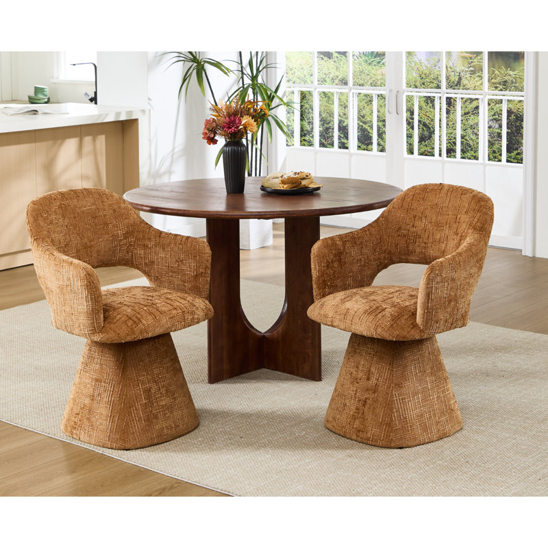 Tavien Upholstered Dining Chair Armless with Sturdy Metal Legs Ergonomic Side Accent Chair for Dining Room/Living Room, khaki