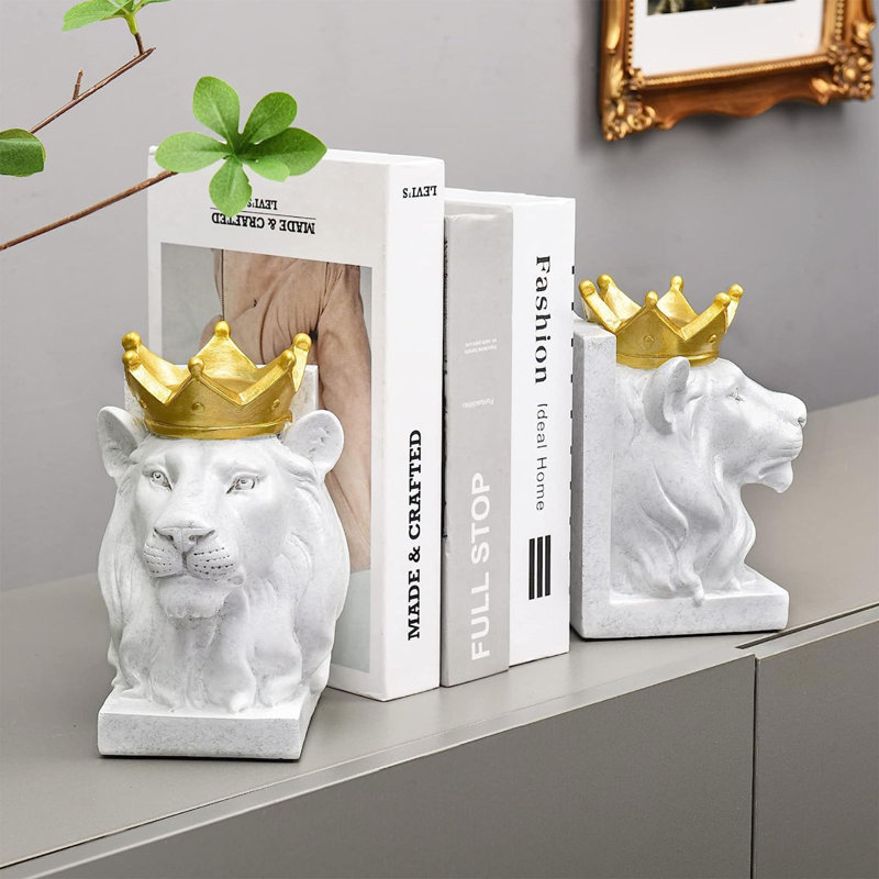 Contemporary Resin Non-Skid Bookends