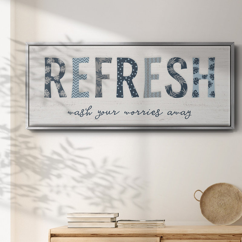 Refresh- Framed Canvas, 20" H x 50" W