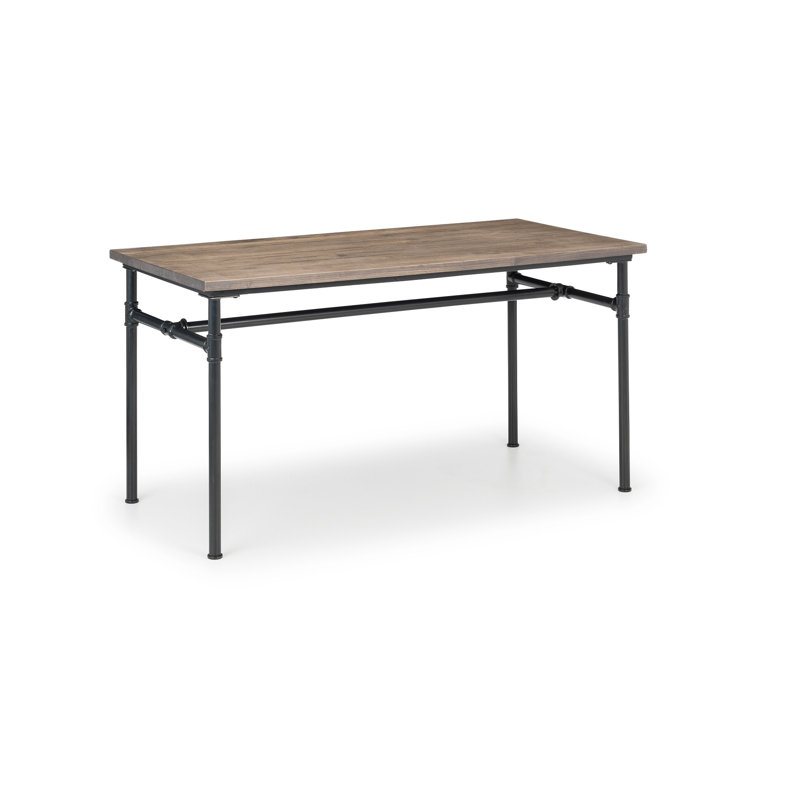 Wynn Solid Wood Top Metal Base Dining Table