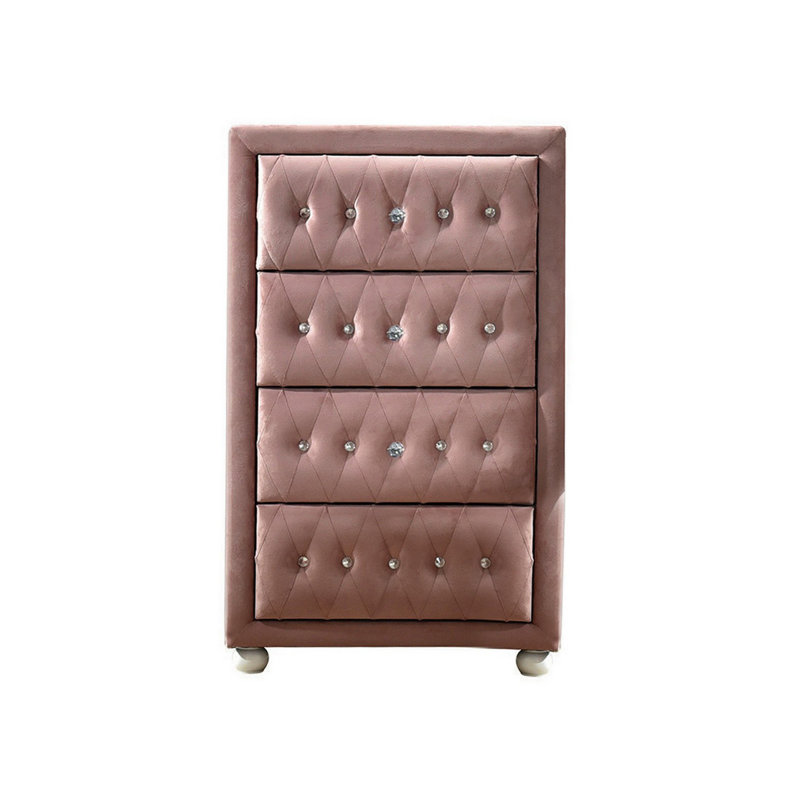 Commode rembourrée, commode 4 tiroirs