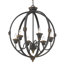 6 - Light Candle Style Globe Chandelier-1718875172