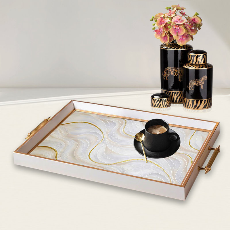 Élégant plateau en verre de 19,7 po x 11,4 po x 1,4 po | Fabrication 100% verre durable | Facile à nettoyer avec un chiffon humide | Idéal pour le service, la présentation décorative et l'organisation | Ajout élégant à la décoration intérieure