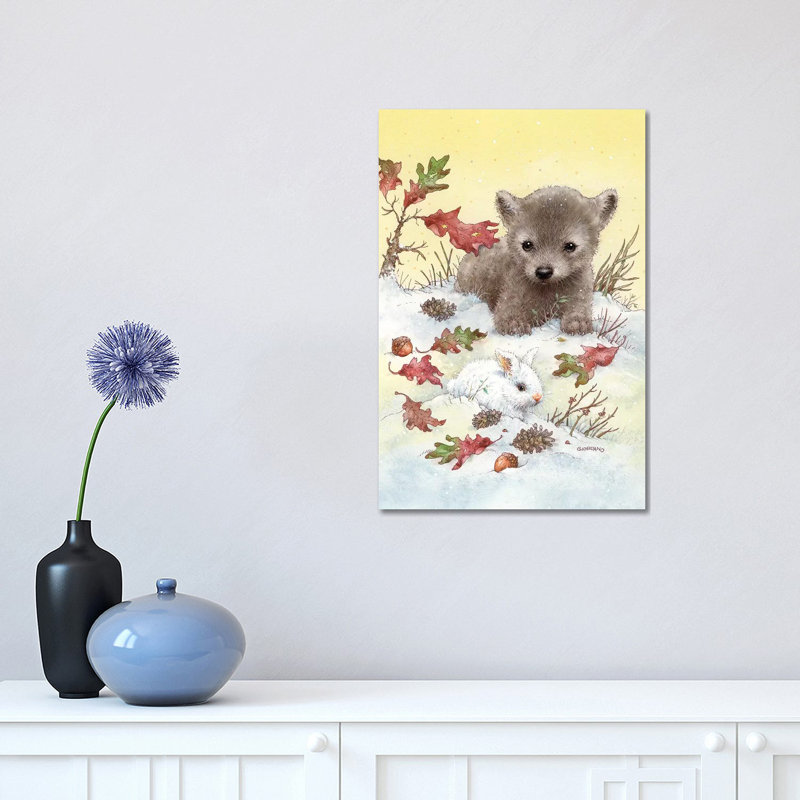 Baby Wolf - Wrapped Canvas Print, 30.48 cm H x 45.72 cm W