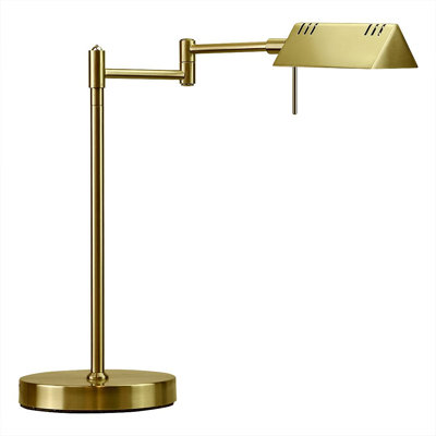 Lampe de table de pharmacie à DEL de 17 po Glessite, gradation pleine gamme, DEL 12 W, bras pivotants à 360 degrés, bureau, lecture, artisanat, lampe de travail, test ETL