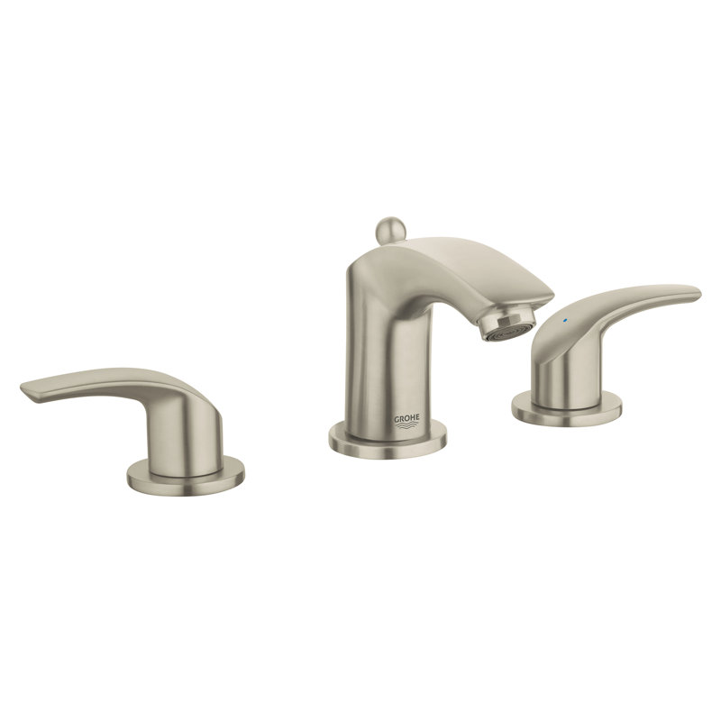 Eurosmart® Widespread Faucet with Drain Assembly, Brushed Nickel