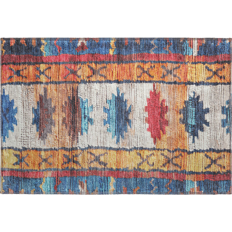 Premium Machine Washable Tiana Tribal Rug, Rectangle 1'8" x 2'6"