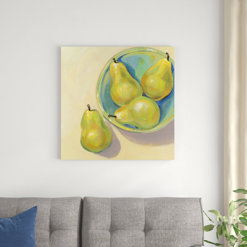«Fruit Bowl Trio III» par Timothy O 'Toole - peinture sur toile tendue, H 30 po x l 30 po x P 1,25 po