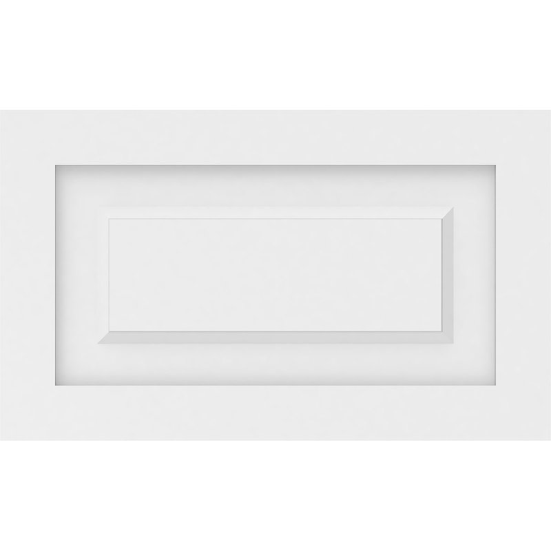 Panneau mural Harrison 3D en blanc, H 12 po x l 20 po x P 0,63 po