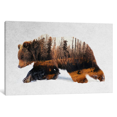 « voyage bear », impression sur toile