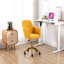 Chaise de bureau jaune moderne en tissu Teddy-800514742