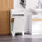 31" Tilt Out Laundry Hamper, Free Standing Home Organizer Hamper, Bathroom Storage Cabinet, White