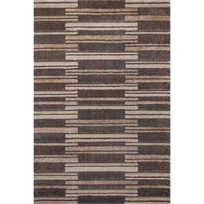 Tapis moka / champagne Manali, Tapis de couloir 2 pi 7 po x 8 pi