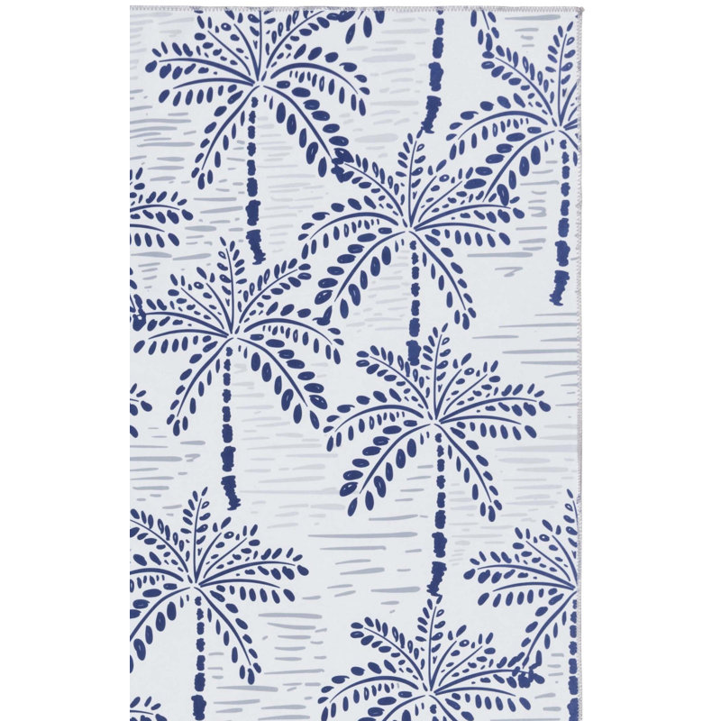 Altonio Performance Machine Washable Floral Rug, Square 6'