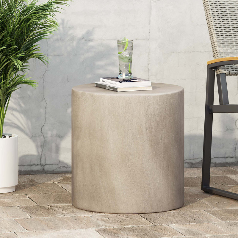 Outdoor Lightweight Concrete Side Table