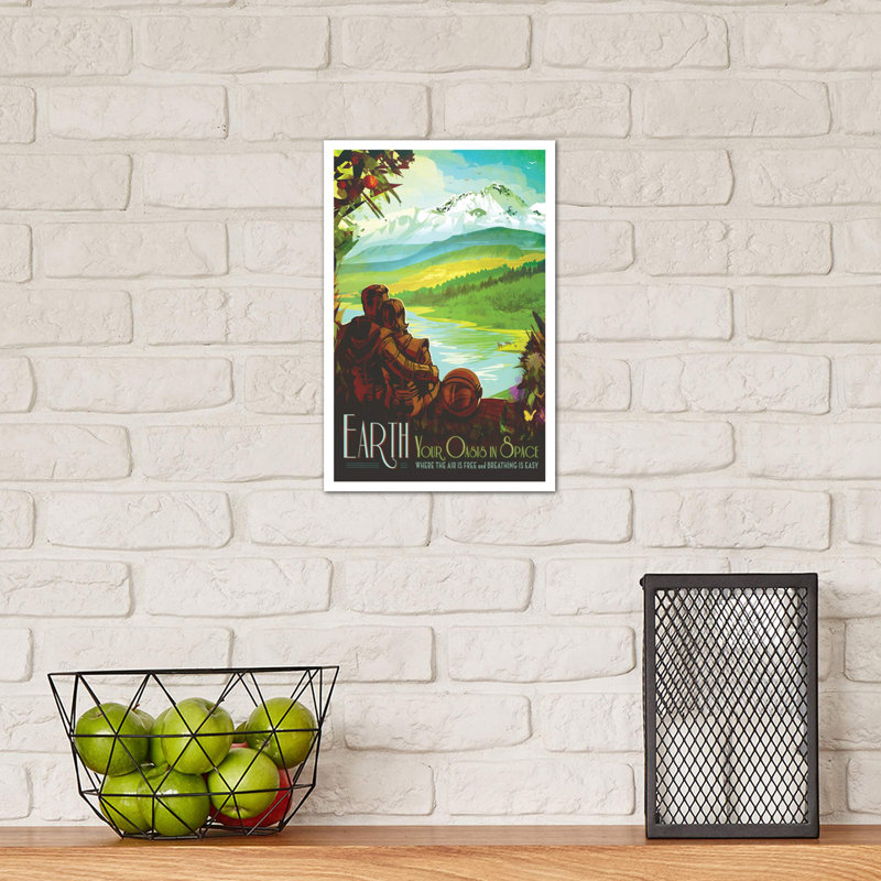 Earth by NASA - Wrapped Canvas Painting, 20.32 cm H x 30.48 cm W