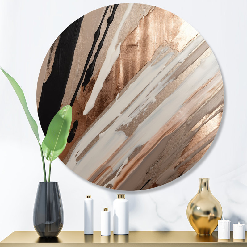 Décoration murale en métal «Rosegold», H 16 po x l 16 po x P 1 po