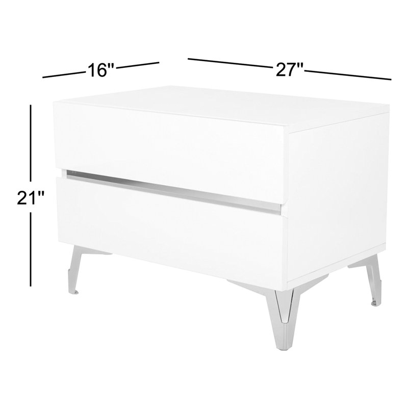 Table de chevet 2 tiroirs Amiah
