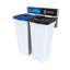 Poubelles murales et de recyclage Sturdy Essentials Rise Capacité totale de 45 gallons, double bac, recyclage mixte et déchets - double tri blanc-123270653