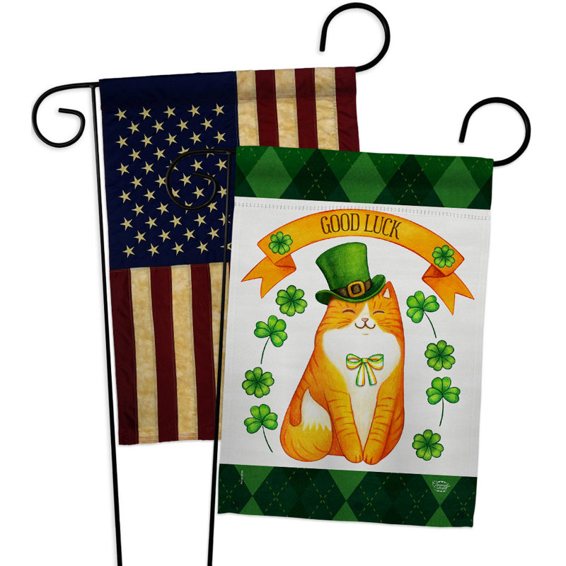 Double Sided 18.5'' H x 13'' W Polyester St. Patrick's Day Garden Flag
