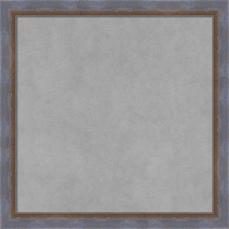 Tableau magnétique encadré deux tons de cuivre bleu, H 18 po x l 18 po