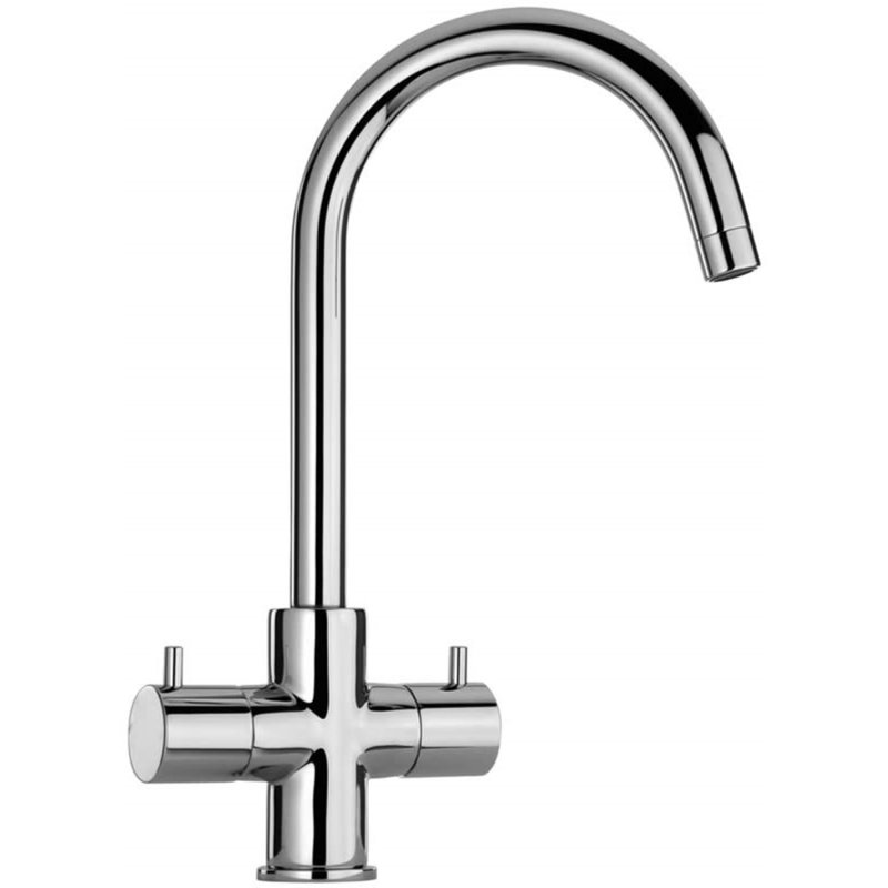 Cox Cruciform Sink Twin Lever Tap, Chrome