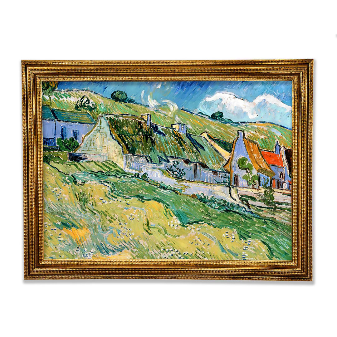 Strohgedeckte Hütten von Van Gogh - Einzelne Bilderrahmen Kunstdrucke