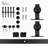Black Steel Single Door Barn Door Hardware Kit Standard Single