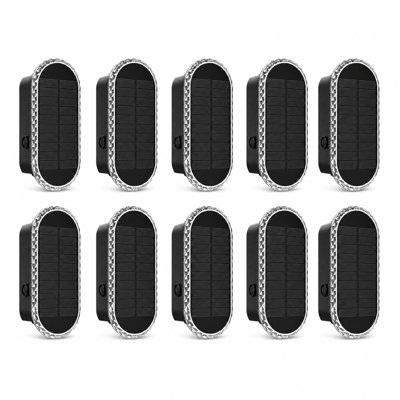 2-Piece 3-CCT Solar Powered Up and Down Outdoor Fence Wall Light Set