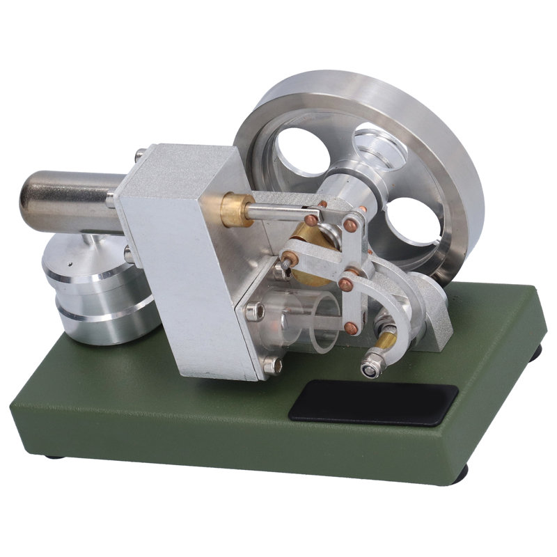 Bricolage modèle de moteur Stirling en alliage d'aluminium Combustion externe physique physique fournitures pédagogiques