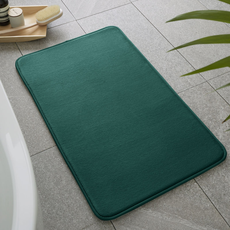 Anti-Bacterial Memory Foam Bath Mat, Forest Green