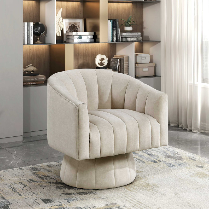 Fauteuil d'appoint moderne en velours, Taupe