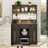 39.37'' Sideboard Buffet Cabinet With Led Lights-98676774