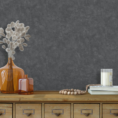 Faux Concrete Plaster Texture Wallpaper