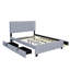 Grand lit plateforme tapissier en velours