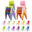 12 chaises d'école empilables de 12Pcs, chaise en plastique colorée d'enfants pour des tout-petits