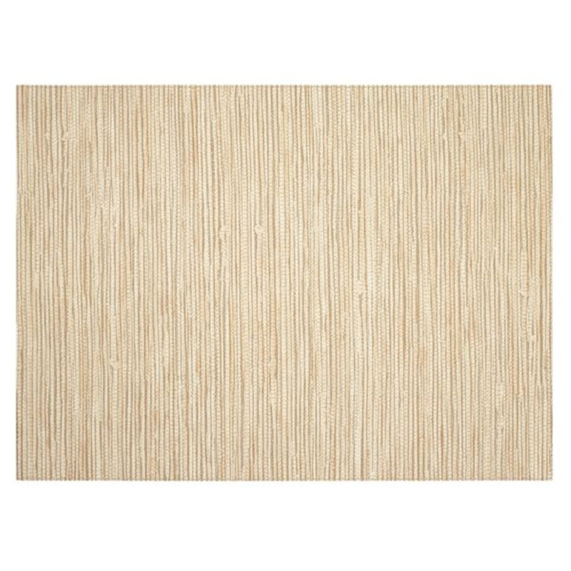 Grasscloth 100% Pthalate-free Vinyl Rectangle Placemats, Latte